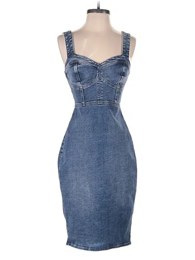 Pre-owned Express Casual Dress In Blue