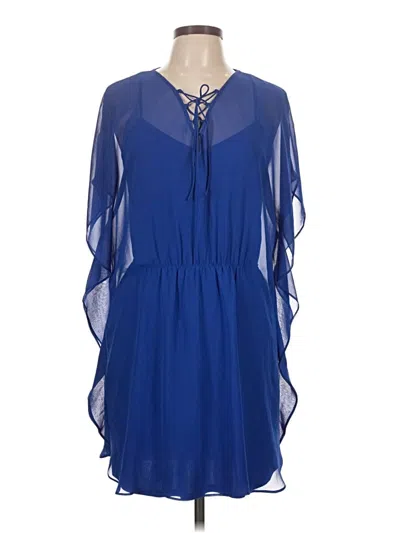 Pre-owned Express Casual Dress In Blue