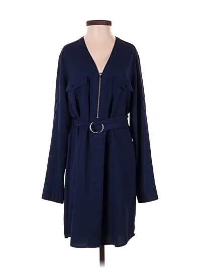 Pre-owned Express Casual Dress In Blue