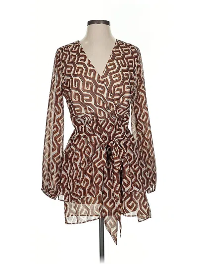 Pre-owned Express Casual Dress In Brown