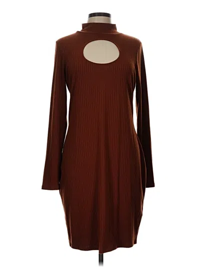 Pre-owned Express Casual Dress In Brown