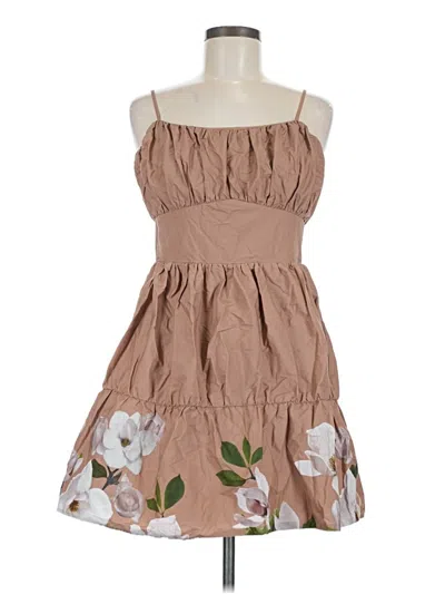 Pre-owned Express Casual Dress In Brown