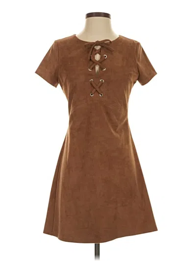Pre-owned Express Casual Dress In Brown