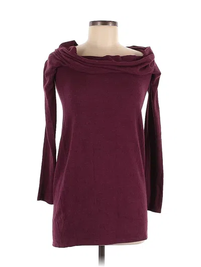 Pre-owned Express Casual Dress In Burgundy