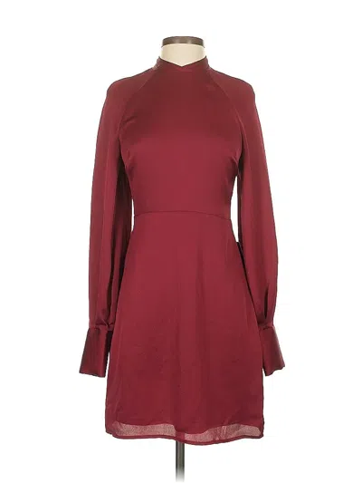 Pre-owned Express Casual Dress In Burgundy
