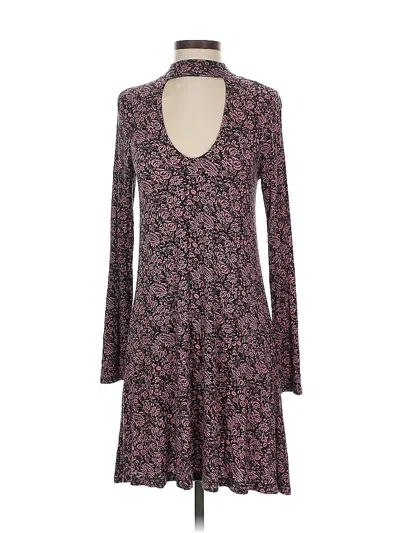 Pre-owned Express Casual Dress In Burgundy