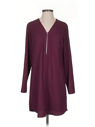 Pre-owned Express Casual Dress In Burgundy
