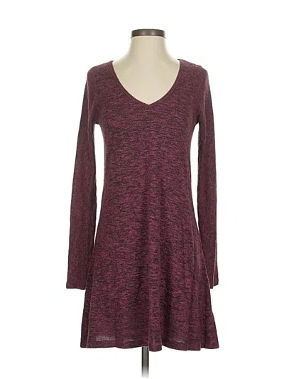 Pre-owned Express Casual Dress In Burgundy