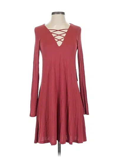 Pre-owned Express Casual Dress In Burgundy