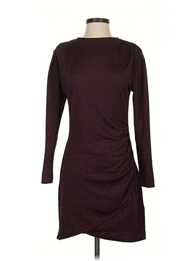 Pre-owned Express Casual Dress In Burgundy
