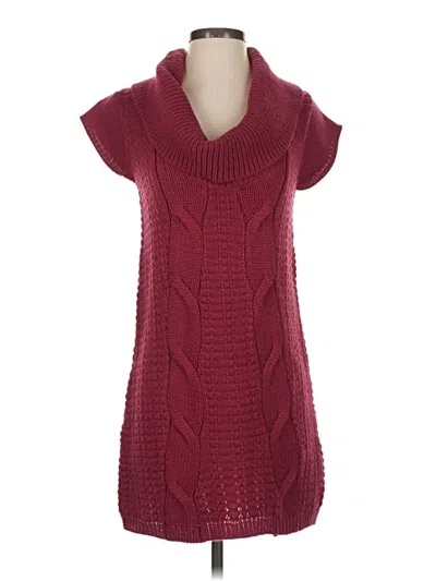 Pre-owned Express Casual Dress In Burgundy