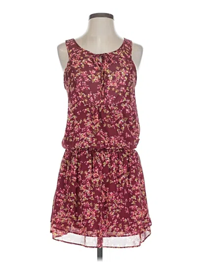 Pre-owned Express Casual Dress In Burgundy