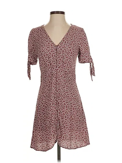 Pre-owned Express Casual Dress In Burgundy