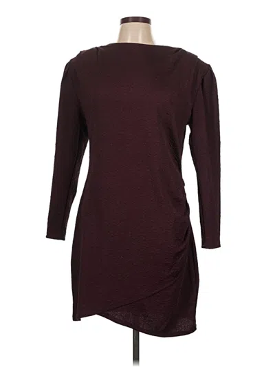 Pre-owned Express Casual Dress In Burgundy