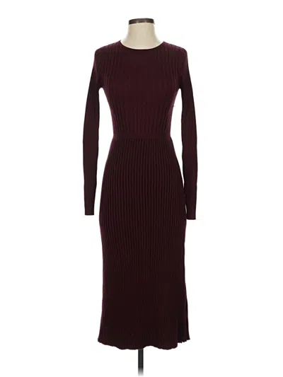 Pre-owned Express Casual Dress In Burgundy