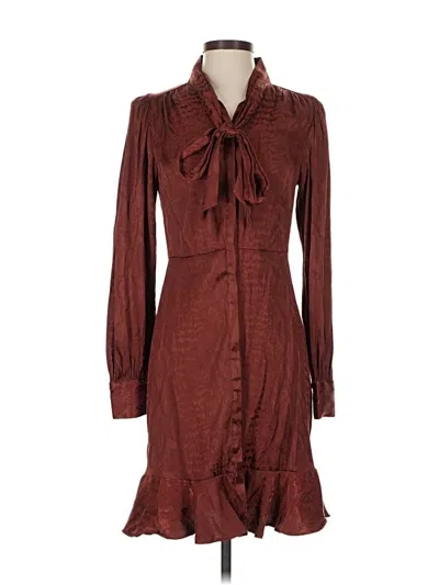 Pre-owned Express Casual Dress In Burgundy