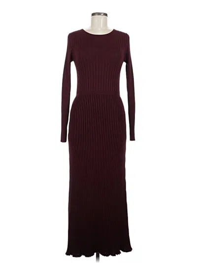 Pre-owned Express Casual Dress In Burgundy