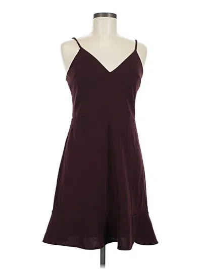 Pre-owned Express Casual Dress In Burgundy