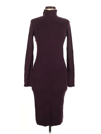 Pre-owned Express Casual Dress In Burgundy