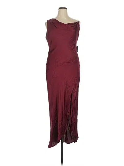 Pre-owned Express Casual Dress In Burgundy