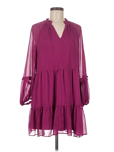 Pre-owned Express Casual Dress In Burgundy