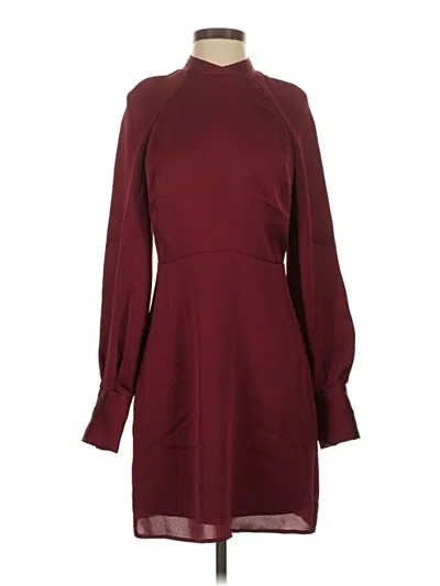 Pre-owned Express Casual Dress In Burgundy