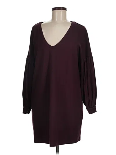 Pre-owned Express Casual Dress In Burgundy