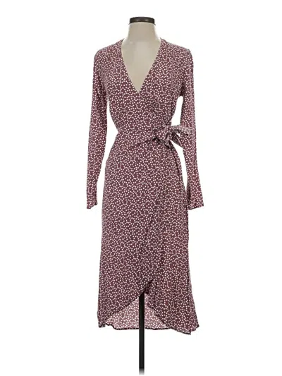 Pre-owned Express Casual Dress In Burgundy