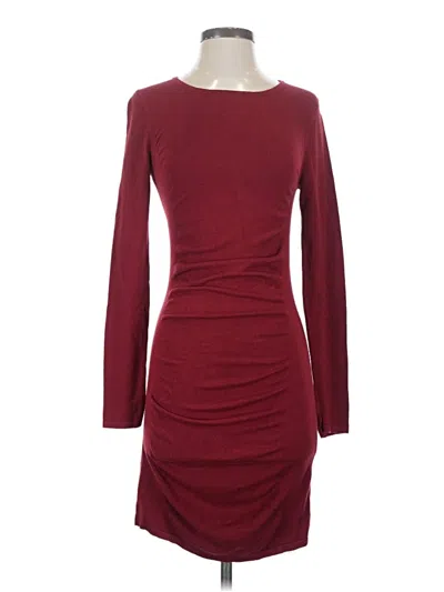 Pre-owned Express Casual Dress In Burgundy