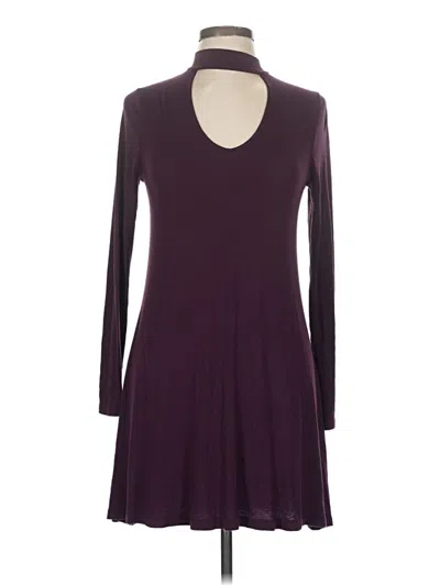 Pre-owned Express Casual Dress In Burgundy