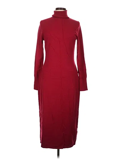 Pre-owned Express Casual Dress In Burgundy