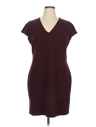 Pre-owned Express Casual Dress In Burgundy