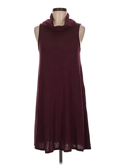 Pre-owned Express Casual Dress In Burgundy