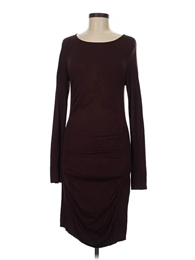 Pre-owned Express Casual Dress In Burgundy