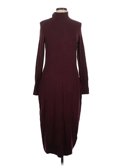 Pre-owned Express Casual Dress In Burgundy