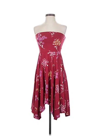 Pre-owned Express Casual Dress In Burgundy