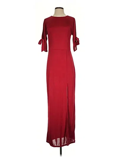 Pre-owned Express Casual Dress In Burgundy