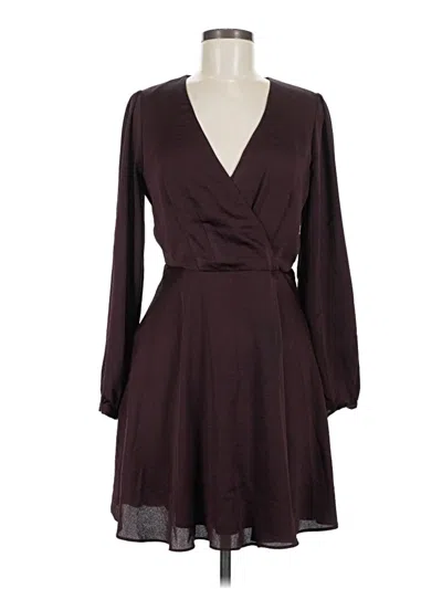 Pre-owned Express Casual Dress In Burgundy