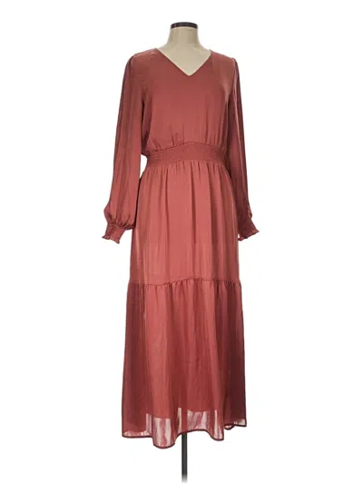 Pre-owned Express Casual Dress In Burgundy