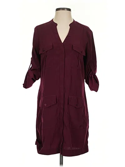 Pre-owned Express Casual Dress In Burgundy