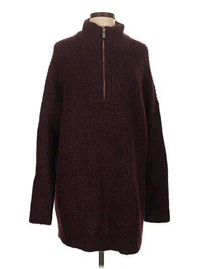 Pre-owned Express Casual Dress In Burgundy