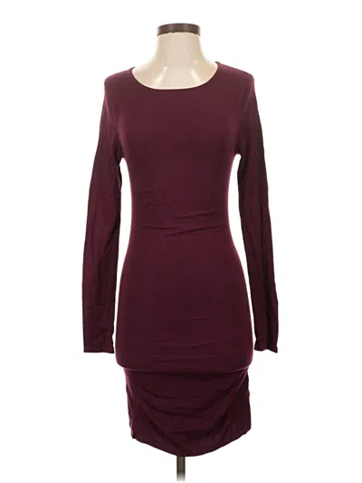 Pre-owned Express Casual Dress In Burgundy