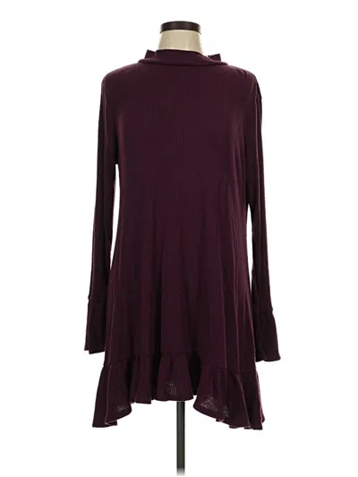 Pre-owned Express Casual Dress In Burgundy