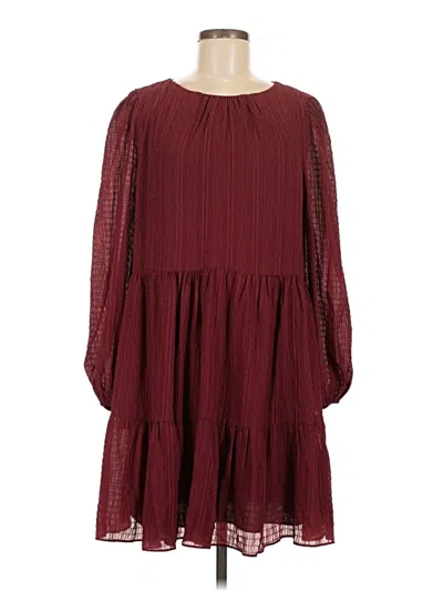 Express Casual Dress In Burgundy