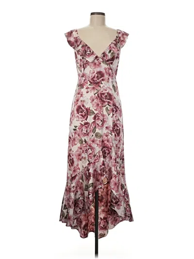 Pre-owned Express Casual Dress In Burgundy
