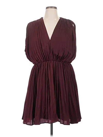Pre-owned Express Casual Dress In Burgundy
