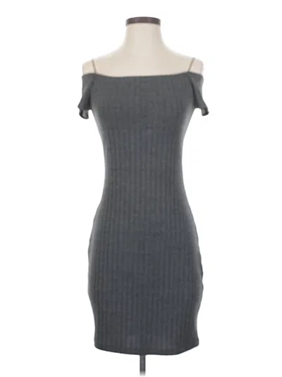 Pre-owned Express Casual Dress In Gray