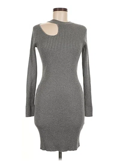 Pre-owned Express Casual Dress In Gray