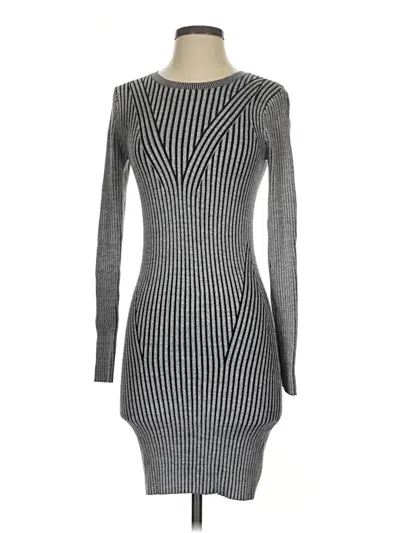 Pre-owned Express Casual Dress In Gray