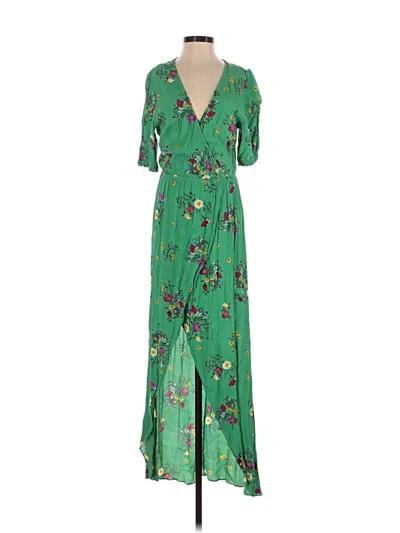 Pre-owned Express Casual Dress In Green